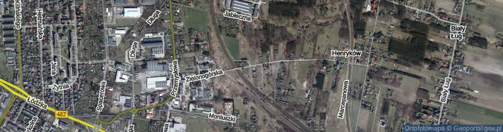 Zdjęcie satelitarne Zielonogórska ul.